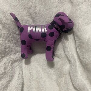 PINK Victoria's Secret Plush Dog Toy in Purple and Black
